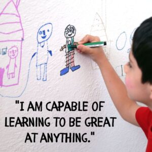 Child Drawing - Positive Confidence Sayings for Children