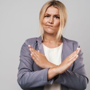 Say No At Work - Woman saying no