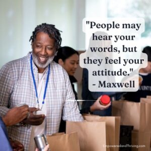 Leadership Quotes - Man with a good attitude. 